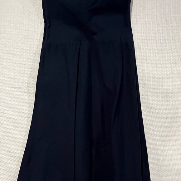 OBSTINACY Brazil Navy Blue Strapless Floral Embroidered Dress Size Large - Picture 12 of 13